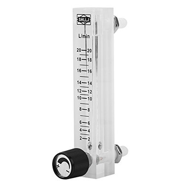 Walfront Flowmeter 220LPM Acrylic Air Gas Flowmeter with Control Valve for Measuring Controlling Gas