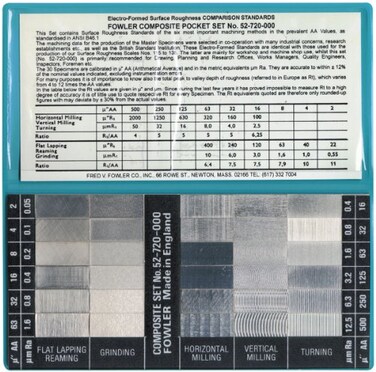 Fowler 527200000 Surface Finish Comparator Set 30 Specimens
