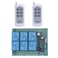 Mangood 433mhz 12V 24V DC 6 Channel Wireless Remote Control Relay Switch 24V12V Remote Relay ON Off Transmitter and Receiver Universal Motor Light Door Window Controller 12V24V 2X Control 433MHz