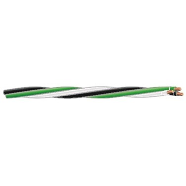 Southwire 25 ft 123 BlackWhiteGreen Solid CU THHN TriWire