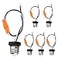 Helunsi E26 Socket Adapter 6 Pack Light Bulb Socket Pigtail Screw in Male Light Socket Pigtail E26 Medium Base Recessed Light Socket Adapter for LED Ceiling Light Downlight Outlet Converter Socket