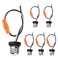 Helunsi E26 Socket Adapter 6 Pack Light Bulb Socket Pigtail Screw in Male Light Socket Pigtail E26 Medium Base Recessed Light Socket Adapter for LED Ceiling Light Downlight Outlet Converter Socket