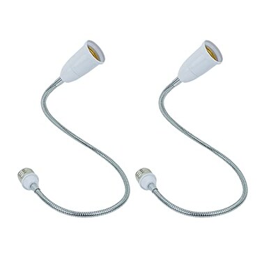 Superdream E27 to E27 Light Lamp Bulb Flexible Gooseneck Extension Adaptor Converter 19in 2Pack