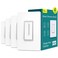 TREATLIFE Smart Dimmer Switch 4 Pack Single Pole Smart Switch Works with Alexa and Google Home Neutral Wire Required 24GHz WiFi Dimmer Light Switch for LED CFL Incandescent Bulbs