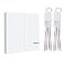 Thinkbee Wireless Lights Switch Kit 2 Gang Wall Switch with Mini Receiver Outdoor 600M Indoor 50M Remote Control Ceiling Lamp LED Bulb IP66 Waterproof