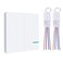 Thinkbee Wireless Lights Switch Kit 2 Gang Wall Switch with Mini Receiver Outdoor 600M Indoor 50M Remote Control Ceiling Lamp LED Bulb IP66 Waterproof