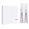 Thinkbee Wireless Lights Switch Kit 2 Gang Wall Switch with Mini Receiver Outdoor 600M Indoor 50M Remote Control Ceiling Lamp LED Bulb IP66 Waterproof