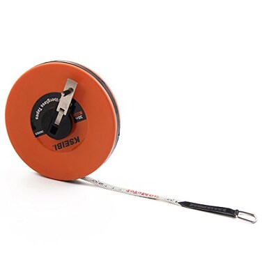 KSEIBI 302925 Long Fiberglass Tape Measure Double Face Printing InchMetric for Construction Work 100ft 30m