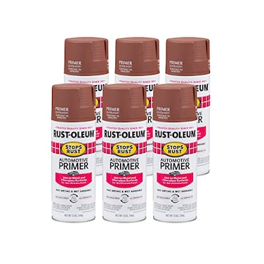Rust-Oleum RustOleum 20678306PK Stops Rust Automotive Primer Spray 12 oz Flat Red 6 Pack