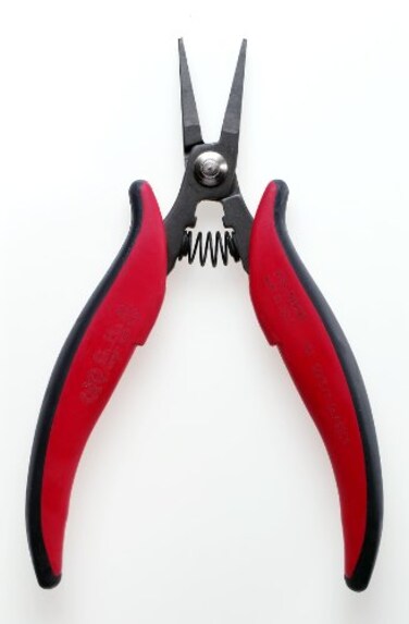 Hakko CHP PN5006 LongNose Pliers Pointed Nose Flat Outside Edge Smooth Jaws 25mm Jaw Length 2mm Nose Width 5mm Thick Steel