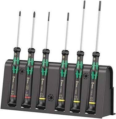 Wera 20356 A Kraftform Micro SlottedPhillips Electronics Screwdriver Set and Rack 6Pieces