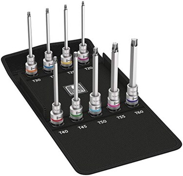 Wera 05004212001 8767 C TORX HF 3 Zyklop bit socket set with 12 drive with holding function 9 pieces