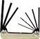 Eklind Tool Eklind 20811 Steel Handle Foldup Hex Key allen wrench 8pc set SAE Inch Sizes 050532