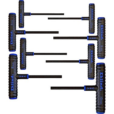 Eklind Tool 64608 PowerT Handle Hex Key allen wrench 8pc set Metric MM sizes 210 6In shaft