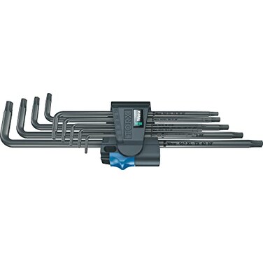 Wera 05024450001 9679 TX XL HF 1 Lkey set with holding function long 9 pieces