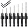 DKIBBITH 7 Pack Countersink Drill Bits Set Wood Drill Countersink Counterbore 3in1 Three 82Degree Chamfer Cutters M2 Counterbore Cutting Depth Adjustable with 2 Allen Wrenches and 14 Hex Shank