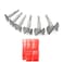 Meichoon Forstner Drill Bits Set 3060mm 6PCS Flat Wing Drilling Hole Hinge Cemented Carbide Carbon High Speed Steel Woodworking Drill Punching Bit with Round Shank DC02A