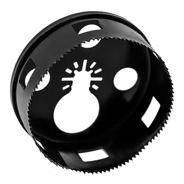 Rack-A-Tiers RackATiers Round MultiTool Hole Saw Cutting recessed Lights with oscillating MultiTool Round Holes in Drywall 3 38 42675