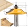 Exqutoo 3PCS 12 Shank Router Bit Set Raised Panel Cabinet Door Making Router Bits Cemented Carbide Router Bits Woodworking Tools Router Door Window Bits Tenon Joint Cutter Diameter 134