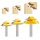 TOTOWOOD 45 Degree Lock Miter Router Bit 3Piece Set for 3164 376434 Cutting Height 14 Inch ShankWoodworking Tools Joint Router Bits 3PCS 14 Shank 3PCS 14 Shank