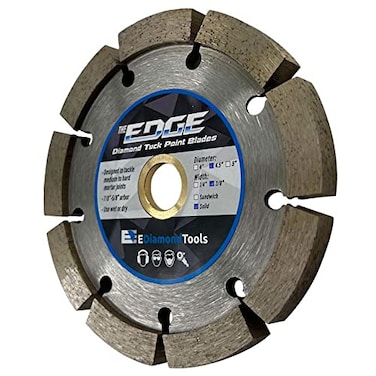 EDiamondTools 45 Diamond Tuck Point Blade for Mortar Joint Removal Single Blade 38 Segment Width 7858 Arbor