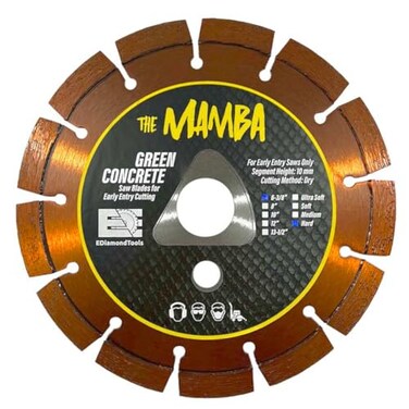 EDiamondTools 638 Green Concrete Diamond Saw Blades for Early Entry Cutting 0100 Width Hard Bond