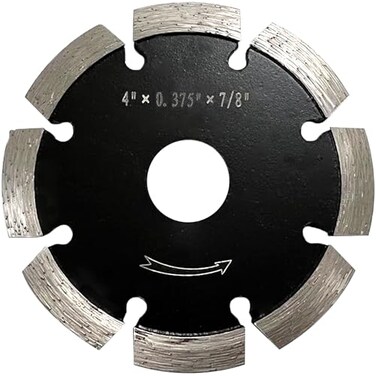 EDiamondTools 4 Diamond Crack Chaser Blades for Routing and Repairing Cracks in Concrete and Asphalt 38 Width with a 78 NonThreaded Arbor