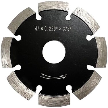 EDiamondTools 4 Diamond Crack Chaser Blades for Routing and Repairing Cracks in Concrete and Asphalt 14 Width with a 78 NonThreaded Arbor