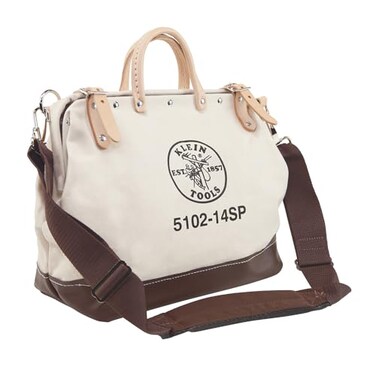 Klein Tools 510214SP Tool Bag with Detachable Shoulder Strap 14Inch 10 Inside Pockets for Hand Tool Organization