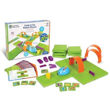Learning Resources Code Go Robot Mouse Activity Set ScreenFree Coding Robot Toy Early Programming for Kids Ages 4 STEM Robotics Kit