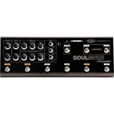 t-rex engineering TRex Engineering SOULMATEACOUSTIC Guitar Multi Effects Pedal with Compression Modulation Delay Reverb 3Band Equalizer BuiltIn Tuner and Looper 10036