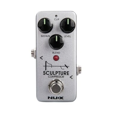 NUX Sculpture Mini Compressor Guitar Effects PedalClean Mode Clip ModeBlend KnobBulitin Selectable Buffer Bypass9V DC