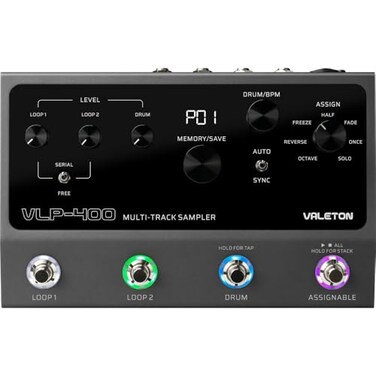 Valeton VLP400 MultiTrack Sampler with 4 Footswitches Two FullFeatured Loopers Drum Machine