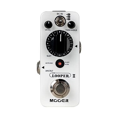 MOOER Micro Looper II Guitar Loop Pedal With 480 Minutes Recording AUTO REC Function 3 Saving Banks and 16 Slots Per Bank