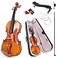 Kmise Violin 44 Full Size Solid Wood Fiddle for Adults Beginners Students Kidswith Hard Case with HygrometerViolin BowShoulder RestRosinExtra Strings
