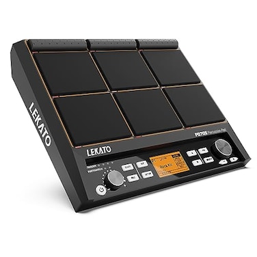 LEKATO Percussion Sample Pad Electric Drum Pad with 9 VelocitySensitive Drum Pad Electronic Drum Set Pad Multipad with MIDI out USB MIDI AUX Looper Trigger inputs 592 Sounds PD705