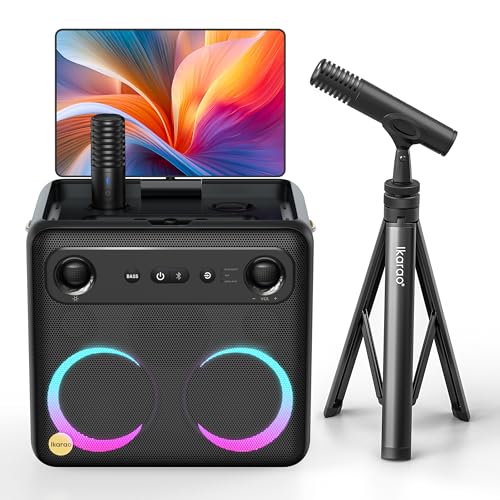 ايكاراو Ikarao Karaoke Machine With Microphone Stand