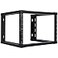 NavePoint 6U Wall Mount Rack Server Rack for 19 Inch IT Equipment Open Frame Rack Network Rack for AV Server Equipment 16 Deep Rack Black