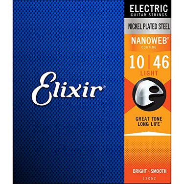 Elixir Nanoweb Electric Guitar Strings 3 Pack Light 1046