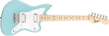 Fender Squier Mini Jazzmaster Electric Guitar Daphne Blue Maple Fingerboard