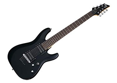 Schecter Guitar Research 437 C7 Deluxe SevenString Electric Guitar Satin Black