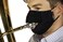 Gator Cases DoubleLayer Face Mask with Magnetized Cotton Flap Ideal for Wind Instrument Performance Small GBOMSMALLBK