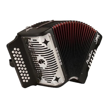 Hohner Panther GCF 3Row Diatonic Accordion Black