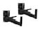 Gator Frameworks Adjustable Studio Speaker Wall Mount Fits Both 38mm 35mm Speaker Mounts 100lb Weight Capactiy Black Finish GFWSPKWM100
