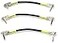 Ernie Ball Patch Cable 3Pack Flat AngleFlat Angle 6in Black P06059