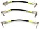 Ernie Ball Patch Cable 3Pack Flat AngleFlat Angle 6in Black P06059