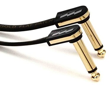Everything But Stromboli EBS Flat Patch Cable Premium Gold 10 cm 4 inches