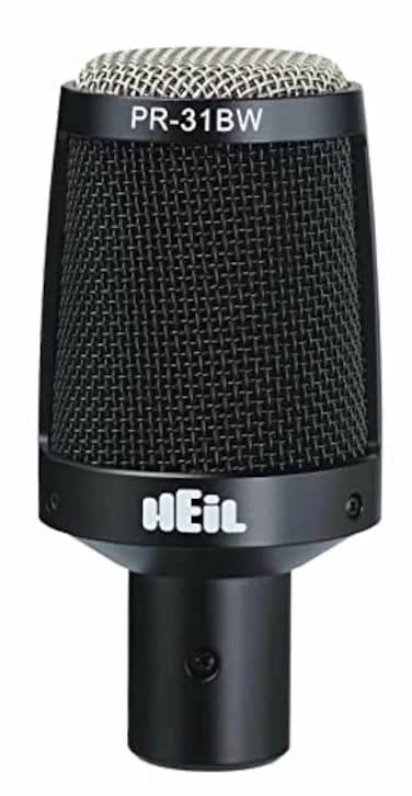 Heil Sound PR31 BW AllPurpose Dynamic Microphone Drum and Cymbal Microphone Black