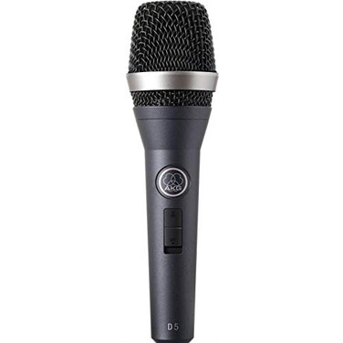 AKG D5S Professional Dynamic Vocal Microphone with OnOff Switch Black