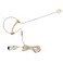 Haoin Single Ear Headset Microphone Earset Headworn Mic Compatible with AudioTechnica Wireless System Bodypack Transmitter with 12m Cable Windscreen Hirose 4 Pin Plug